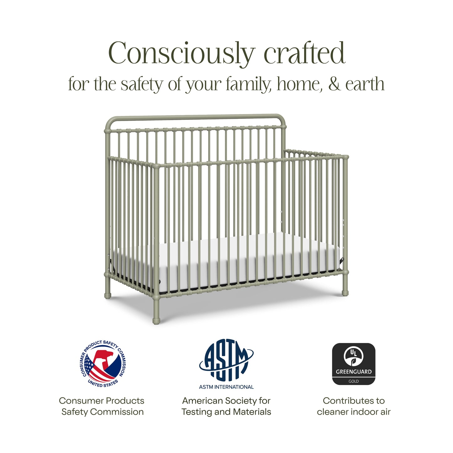 Winston 4-in-1 Convertible Crib in Heirloom Sage