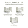 Abigail 3-in-1 Convertible Crib in Heirloom Sage