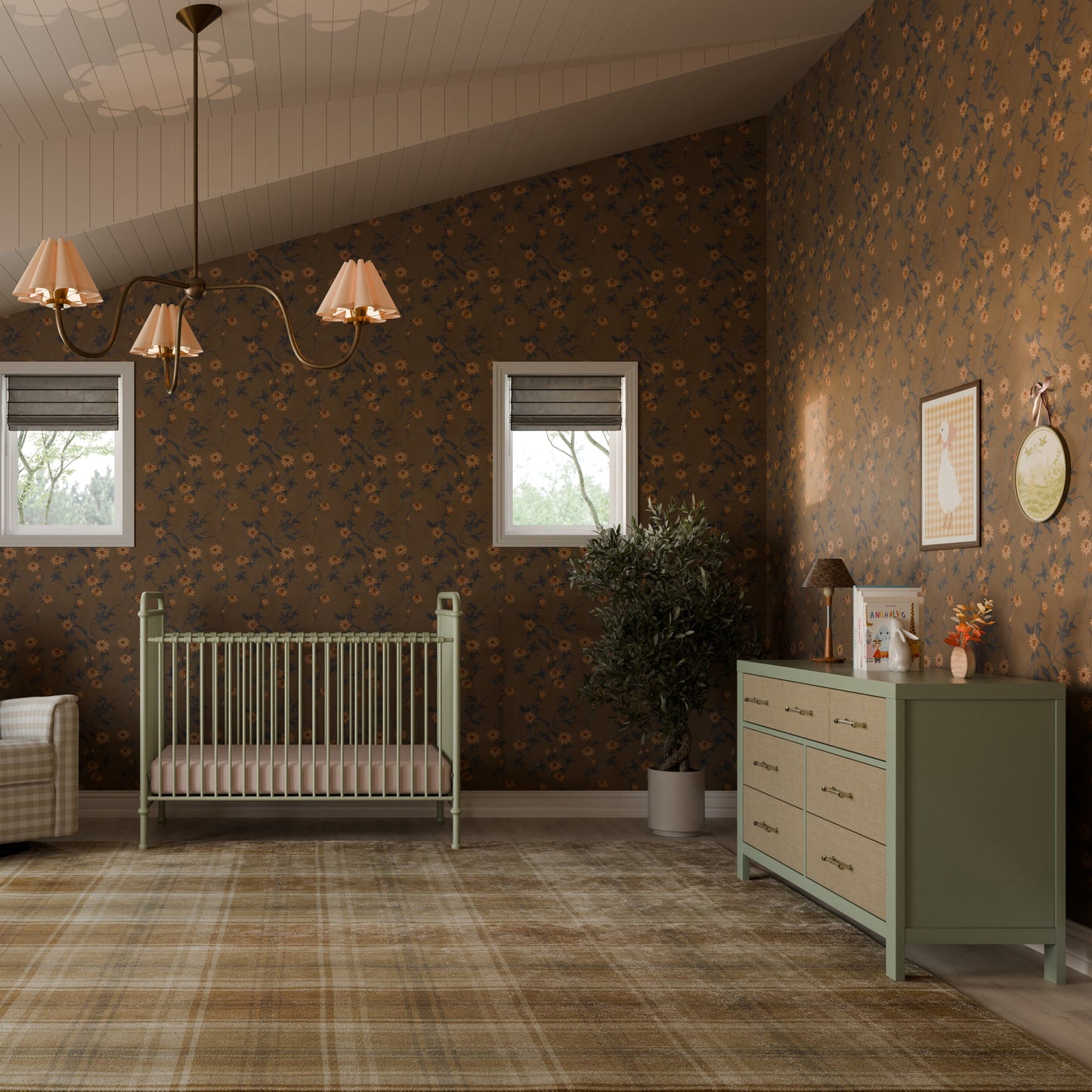 Abigail 3-in-1 Convertible Crib in Heirloom Sage