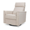 Willa Power Glider Recliner w/ adj. headrest & USB in Performance Grey Eco-Weave w/Light Wood Base