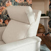Willa Power Glider Recliner w/ adj. headrest & USB in Performance Grey Eco-Weave w/Light Wood Base