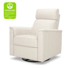 Willa Power Glider Recliner w/ adj. headrest & USB in Performance Grey Eco-Weave w/Light Wood Base