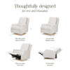 NAMESAKE CREWE RECLINER AND SWIVEL GLIDER IVORY BOUCLE