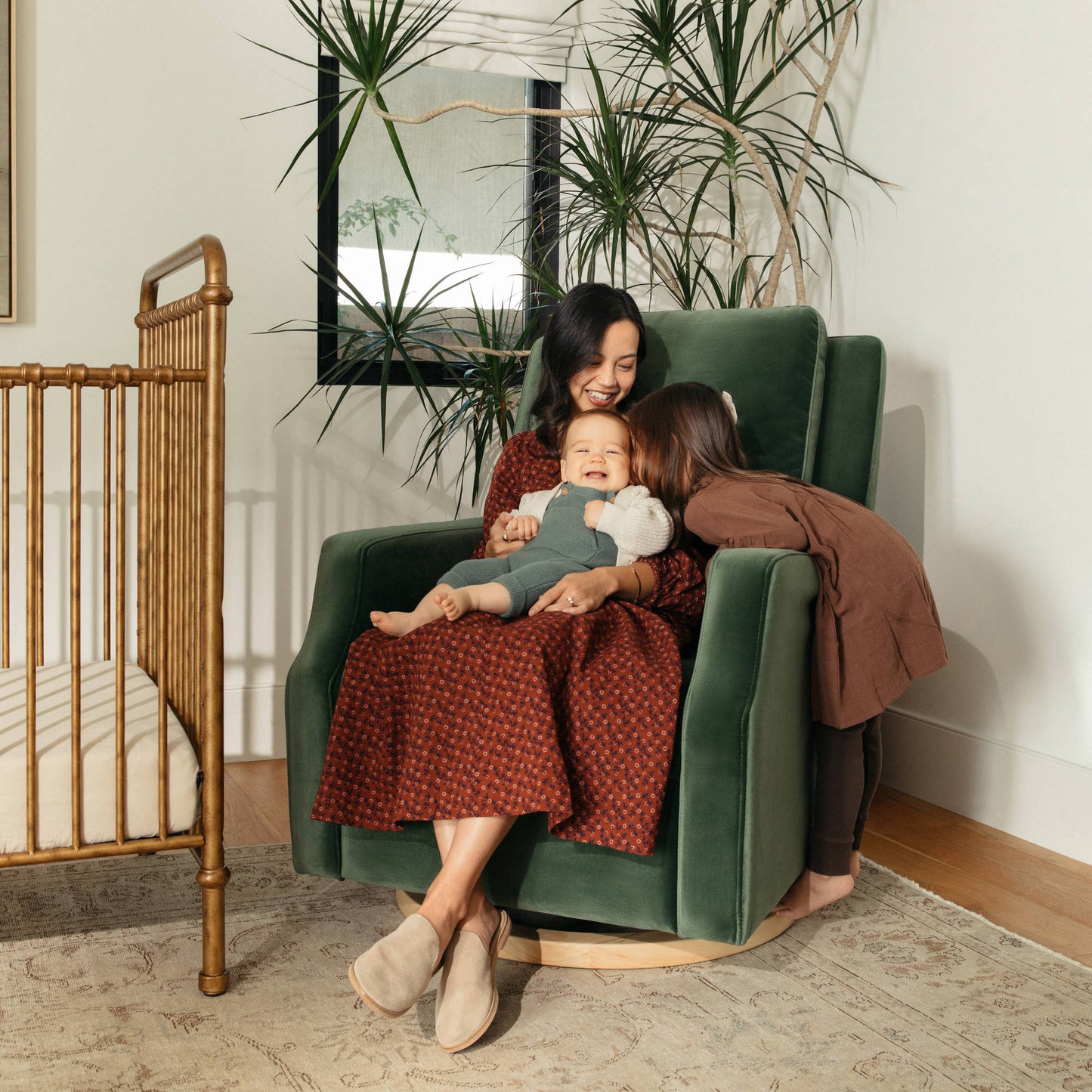 NAMESAKE CREWE RECLINER AND SWIVEL GLIDER IVORY BOUCLE
