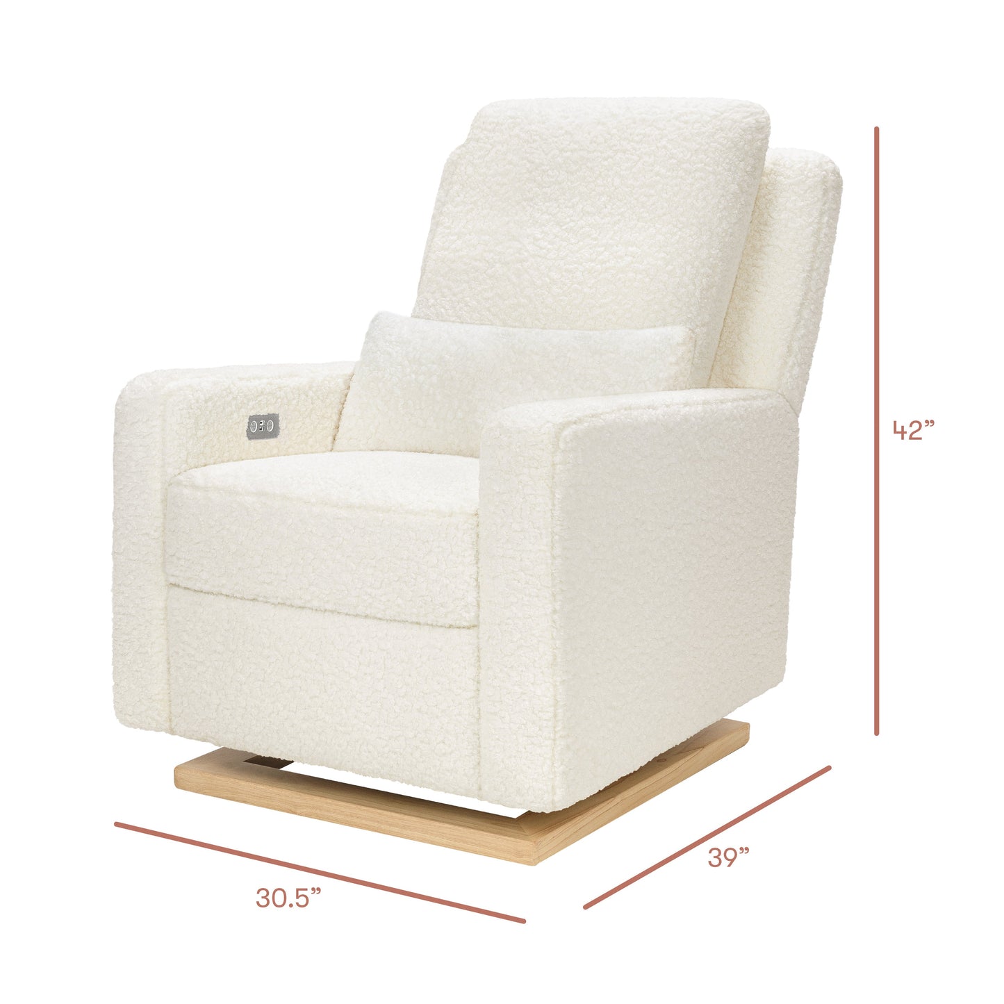 Sigi Glider Recliner w/ Electronic Control and USB in Performance Ivory Boucle