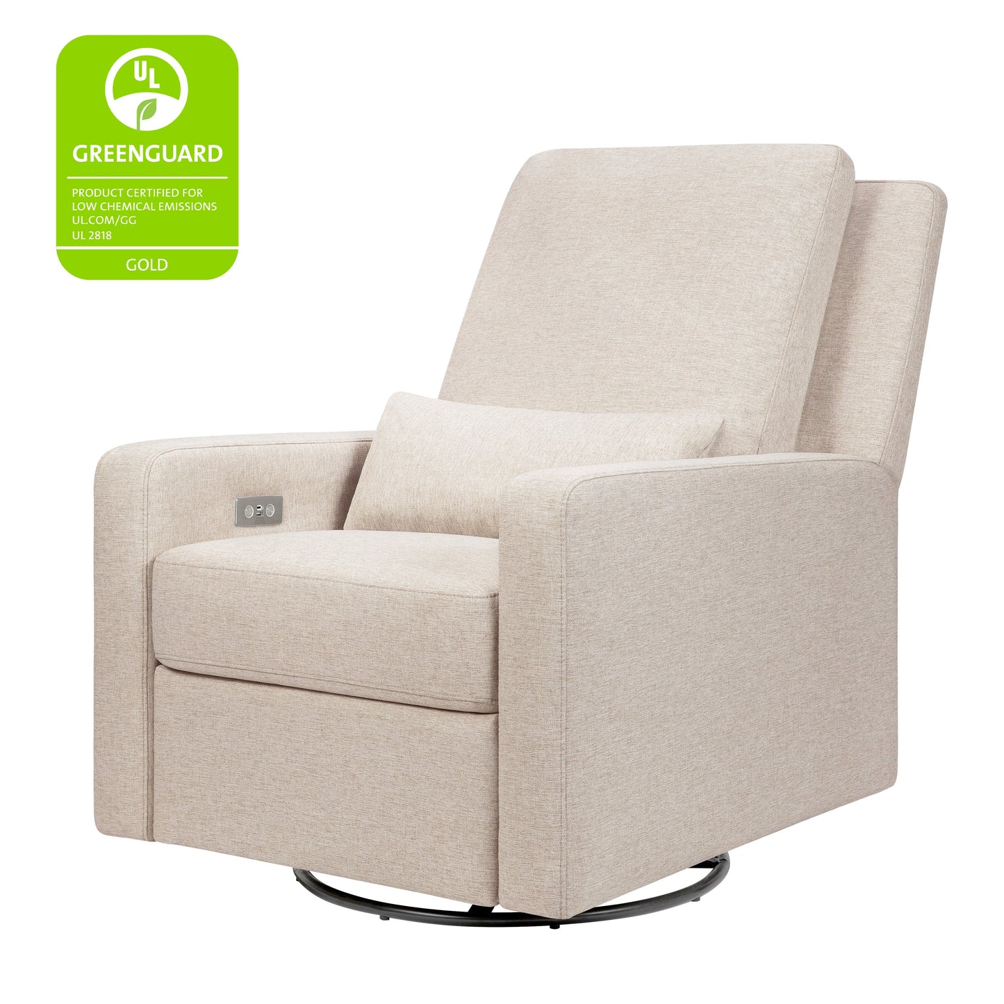 Sigi Glider Recliner w/ Electronic Control and USB in Performance Ivory Boucle