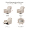 Sigi Glider Recliner w/ Electronic Control and USB in Performance Ivory Boucle