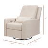 Sigi Glider Recliner w/ Electronic Control and USB in Performance Ivory Boucle