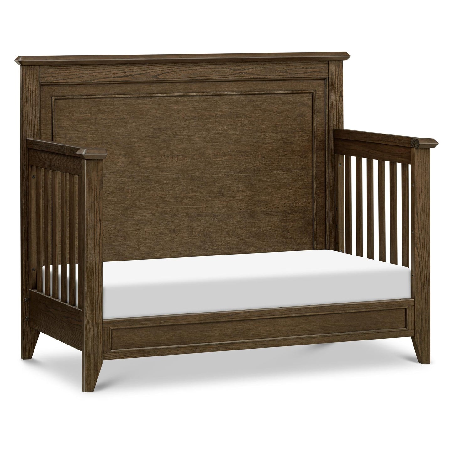 Beckett Rustic 4-in-1 Convertible Flat Top Crib in Sandbar