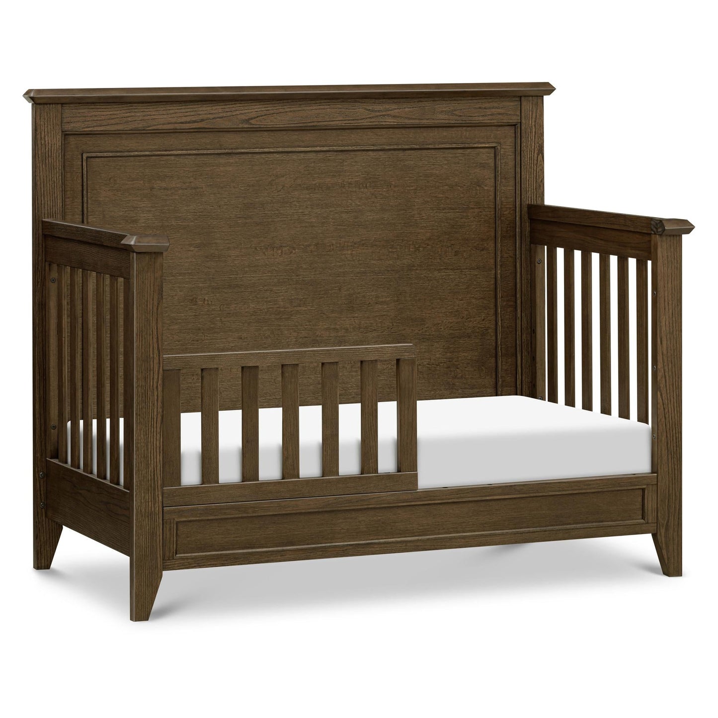 Beckett Rustic 4-in-1 Convertible Flat Top Crib in Sandbar