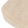 Kiwi Gliding Ottoman in Cream Shearling with Light Wood Base
