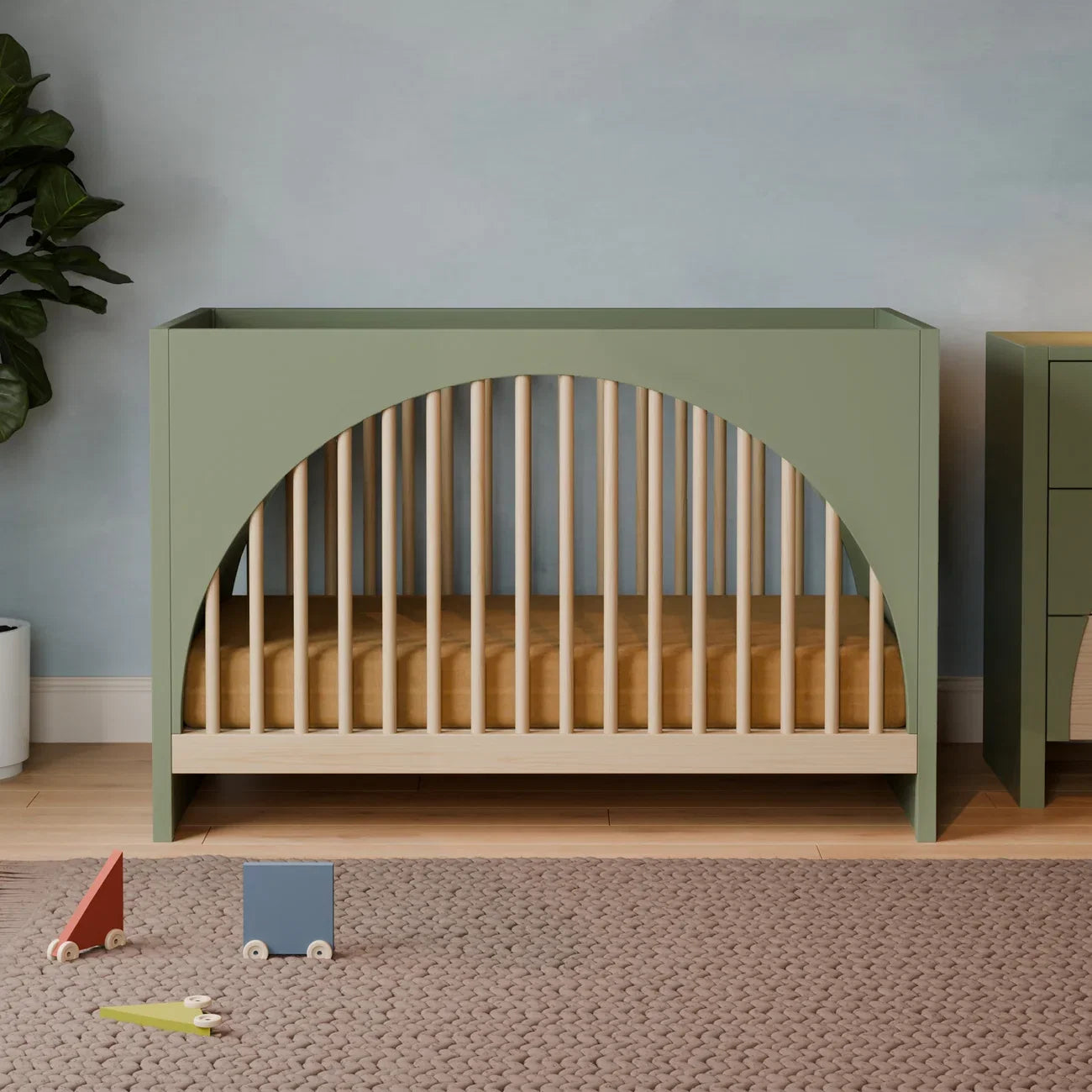 Moab 3-in-1 Convertible Crib in Taupe/Ash