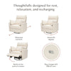 BABYLETTO NORI EXTRA WIDE ELECTRONIC RECLINER & SWIVEL GLIDER WITH USB PORT