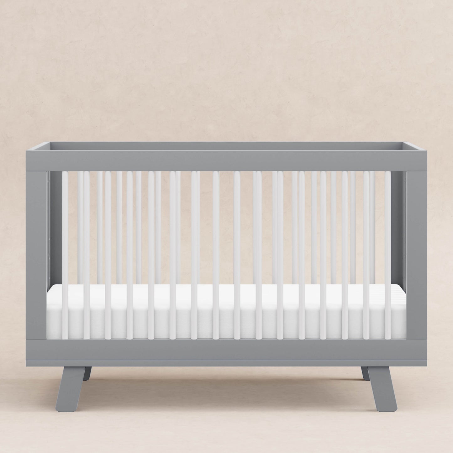 Hudson 3-in-1 Convertible Crib w/ToddlerBedConversionKit in White/Washed Natural