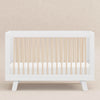 Hudson 3-in-1 Convertible Crib w/ToddlerBedConversionKit in White/Washed Natural