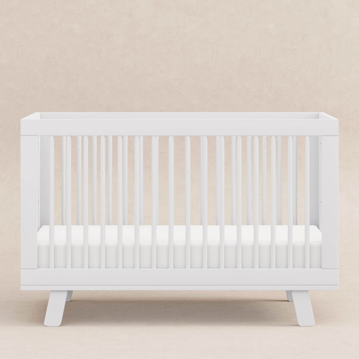 Hudson 3-in-1 Convertible Crib w/ToddlerBedConversionKit in White/Washed Natural