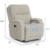 STORYTIME MAVERLY POWER COZZIA SWIVEL GLIDE RECLINER WITH HEAT & MASSAGE