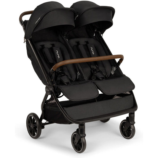 NUNA TRVL DUBL STROLLER CAVIAR