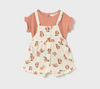 MAYORAL OVERALL AND T SHIRT SET - PEACH