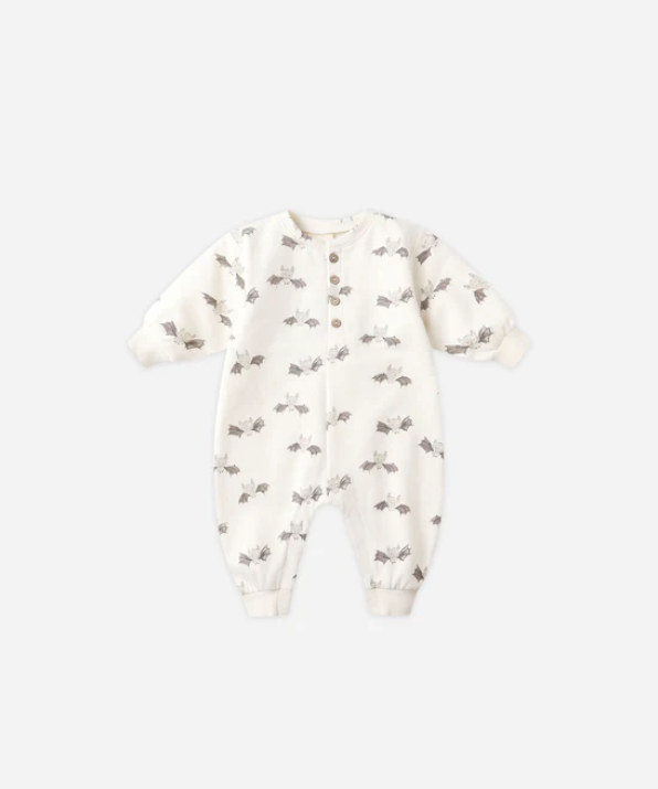 QUINCY MAE RELAXED FLEECE JUMPSUIT - BATS