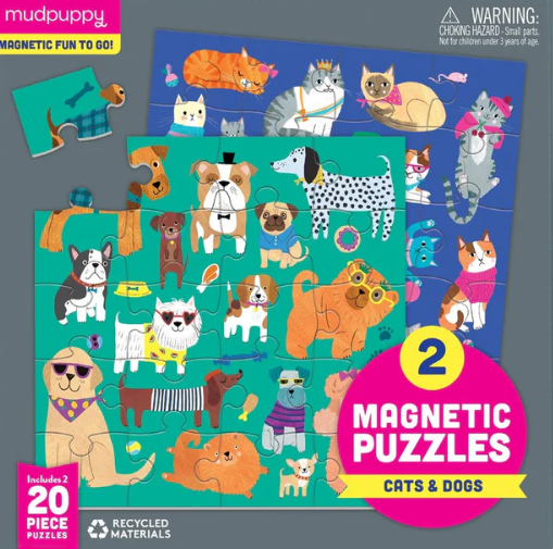 CATS  & DOGS MAGNETIC FUN TO GO PUZZLES