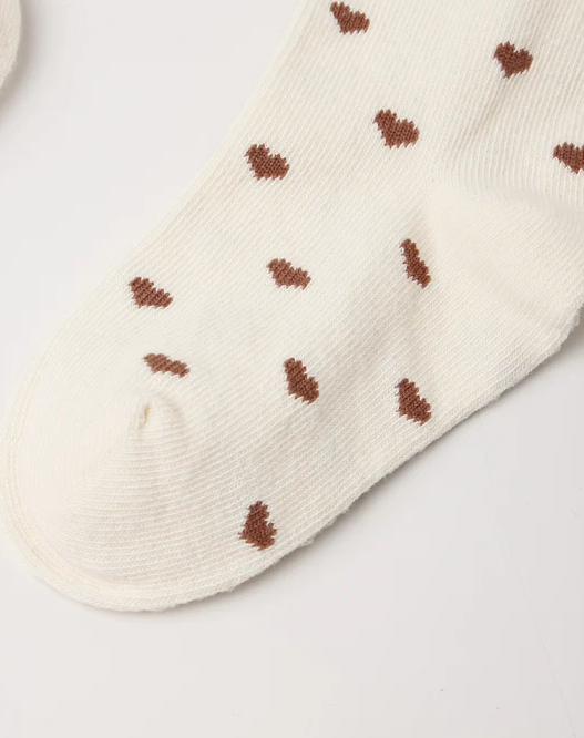 RYLEE + CRU RIBBED TIGHTS MULBERRY HEART