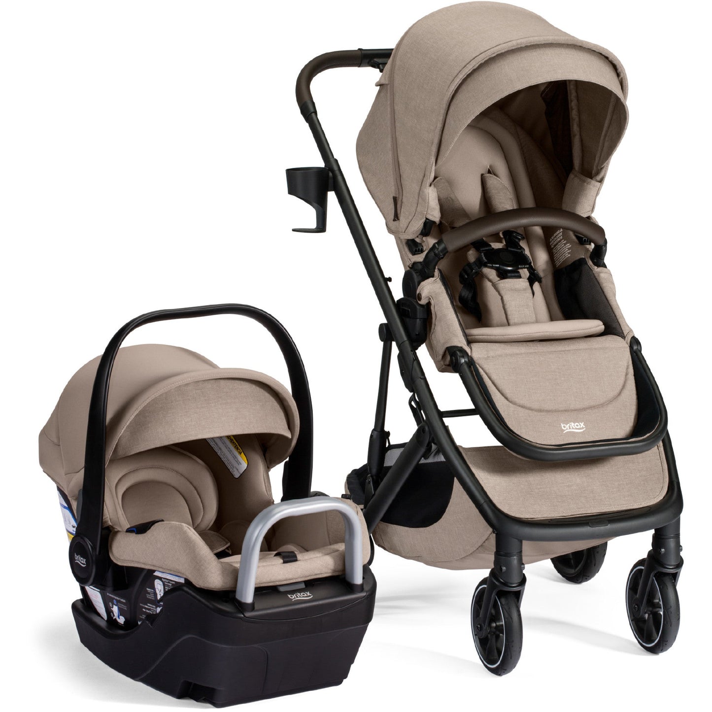 BRITAX PRISM FULL-SIZE TRAVEL SYSTEM WITH WILLOW S INFANT CAR SEAT + ALPINE BASE
