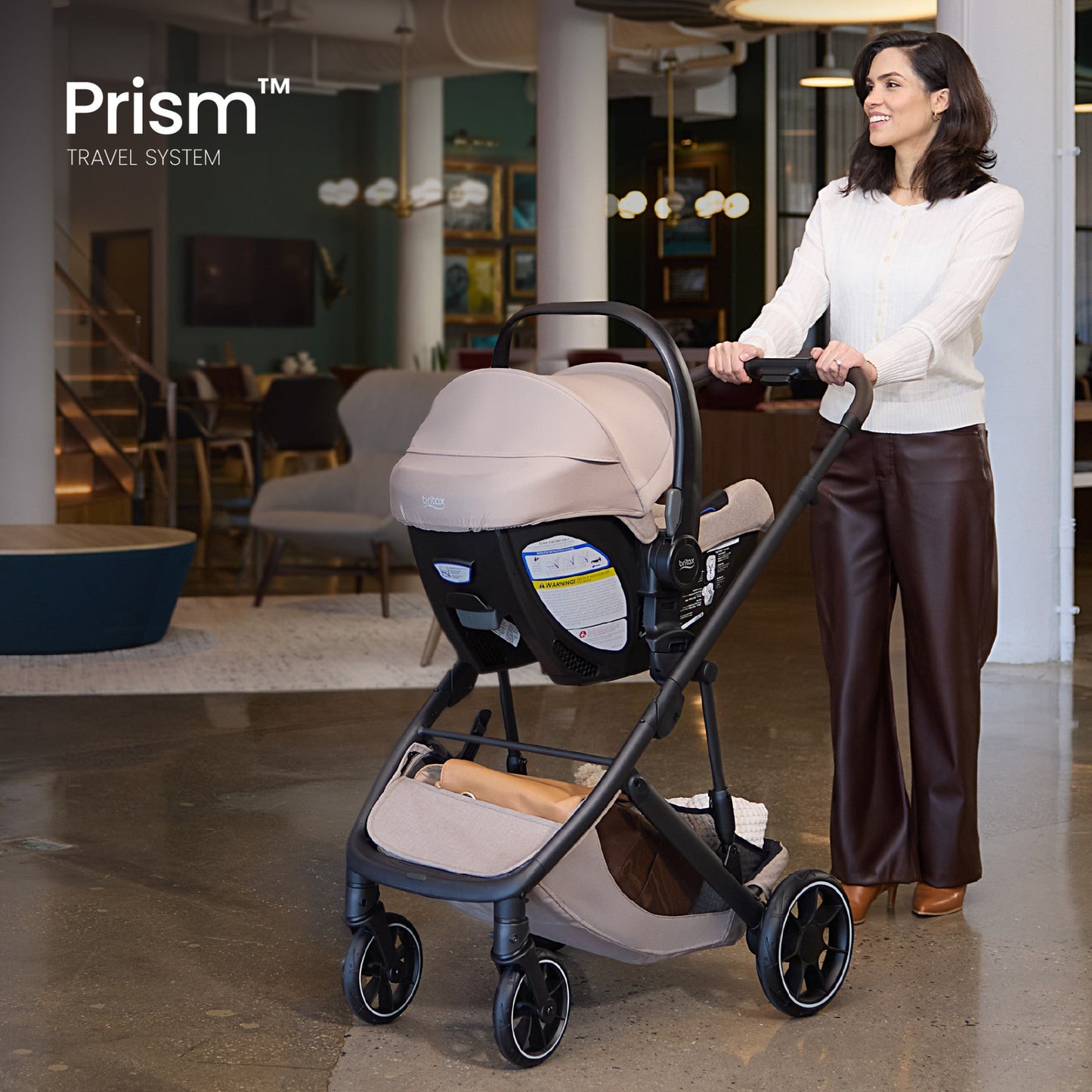 BRITAX PRISM FULL-SIZE TRAVEL SYSTEM WITH WILLOW S INFANT CAR SEAT + ALPINE BASE