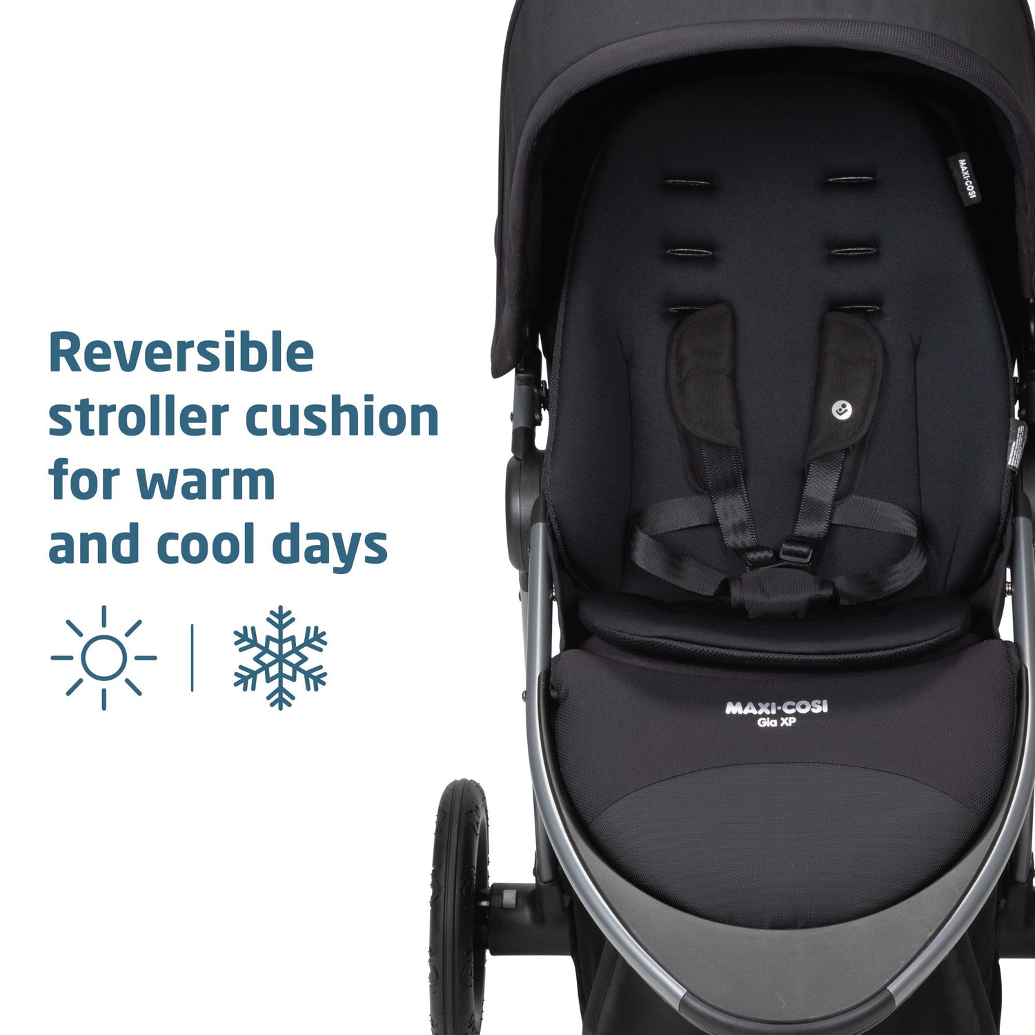 gia xp maxi cosi Maxi-Cosi Gia XP Luxe 3-Wheel Travel System, Midnight Moon