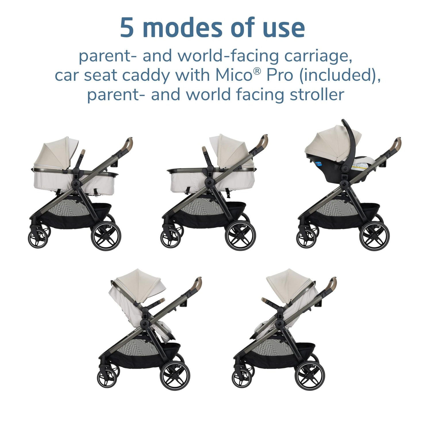 zelia travel system maxi cosi Maxi-Cosi Zelia Pro 5-in-1 Modular Travel System Caspian Caviar