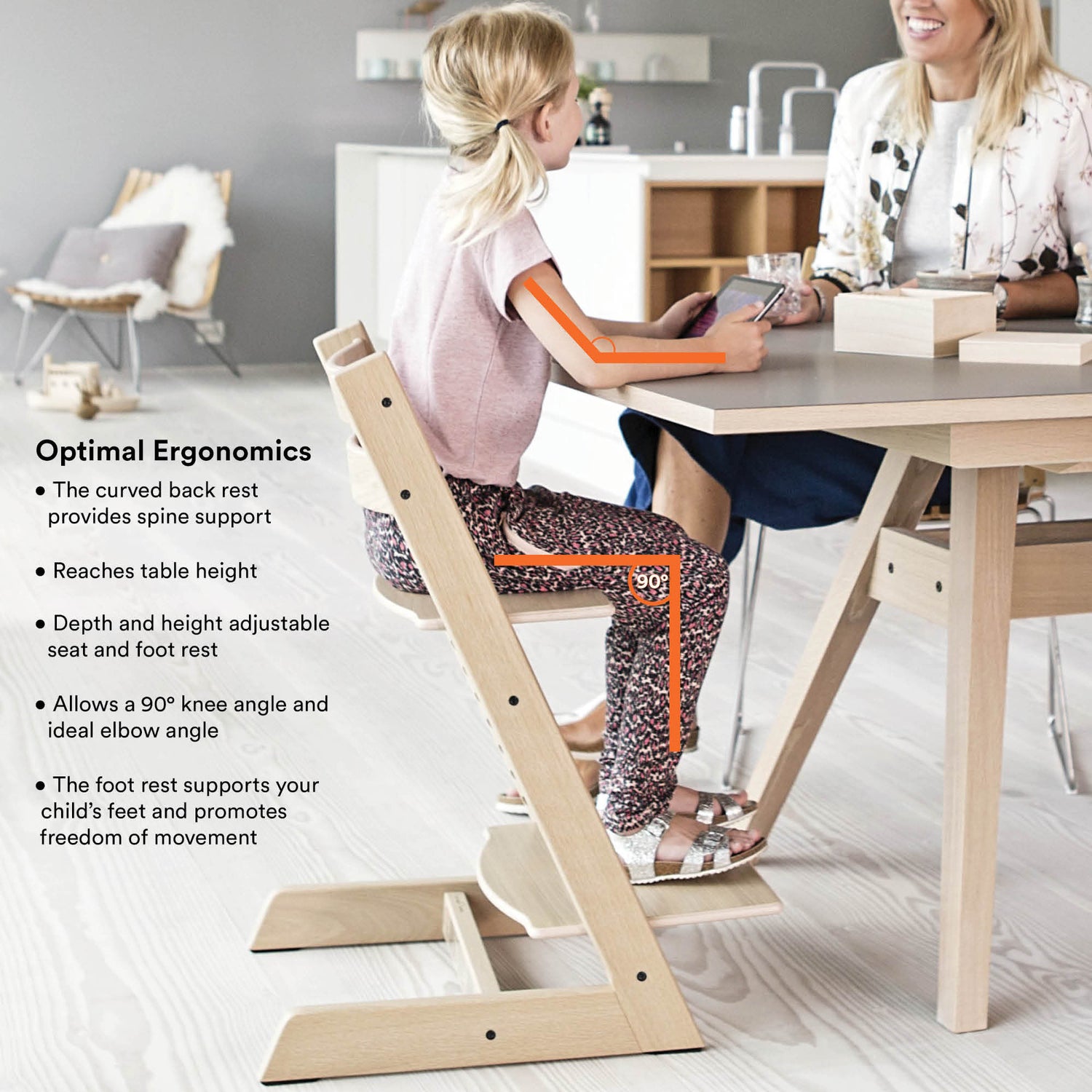 stokke desk chair Tripp Trapp Chair Oak Warm Brown