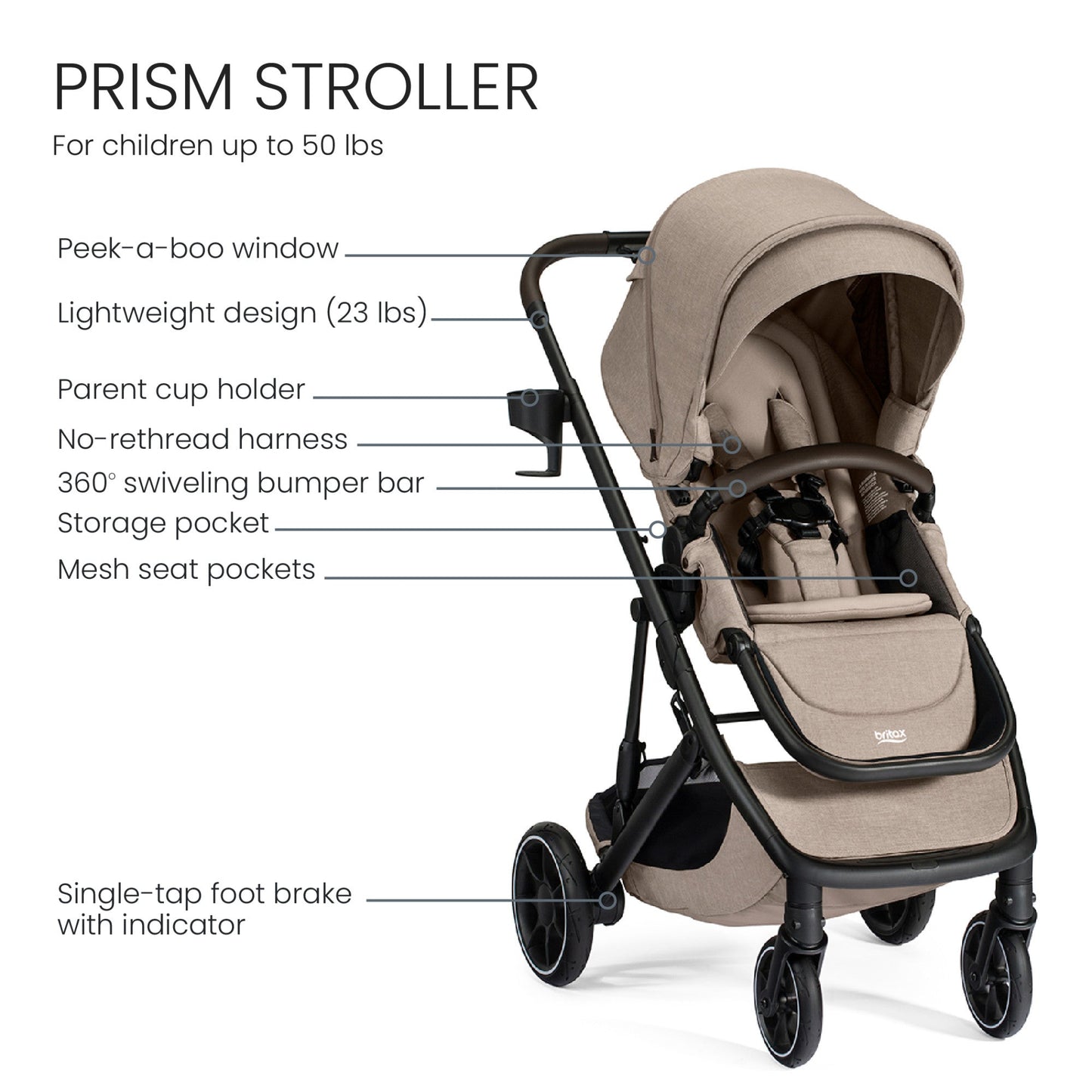 BRITAX PRISM FULL-SIZE MODULAR STROLLER