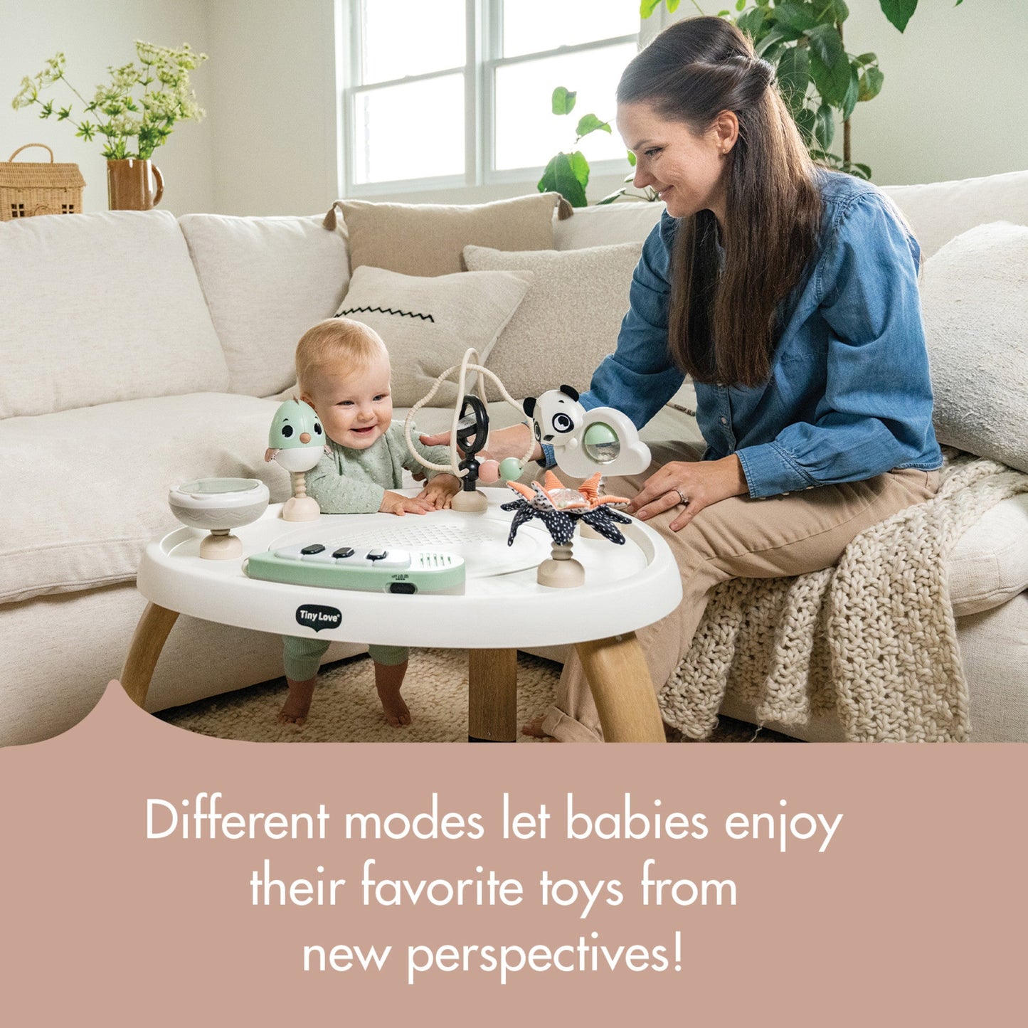 TINY LOVE 5-IN-1 BLACK & WHITE STATIONARY ACTIVITY CENTER