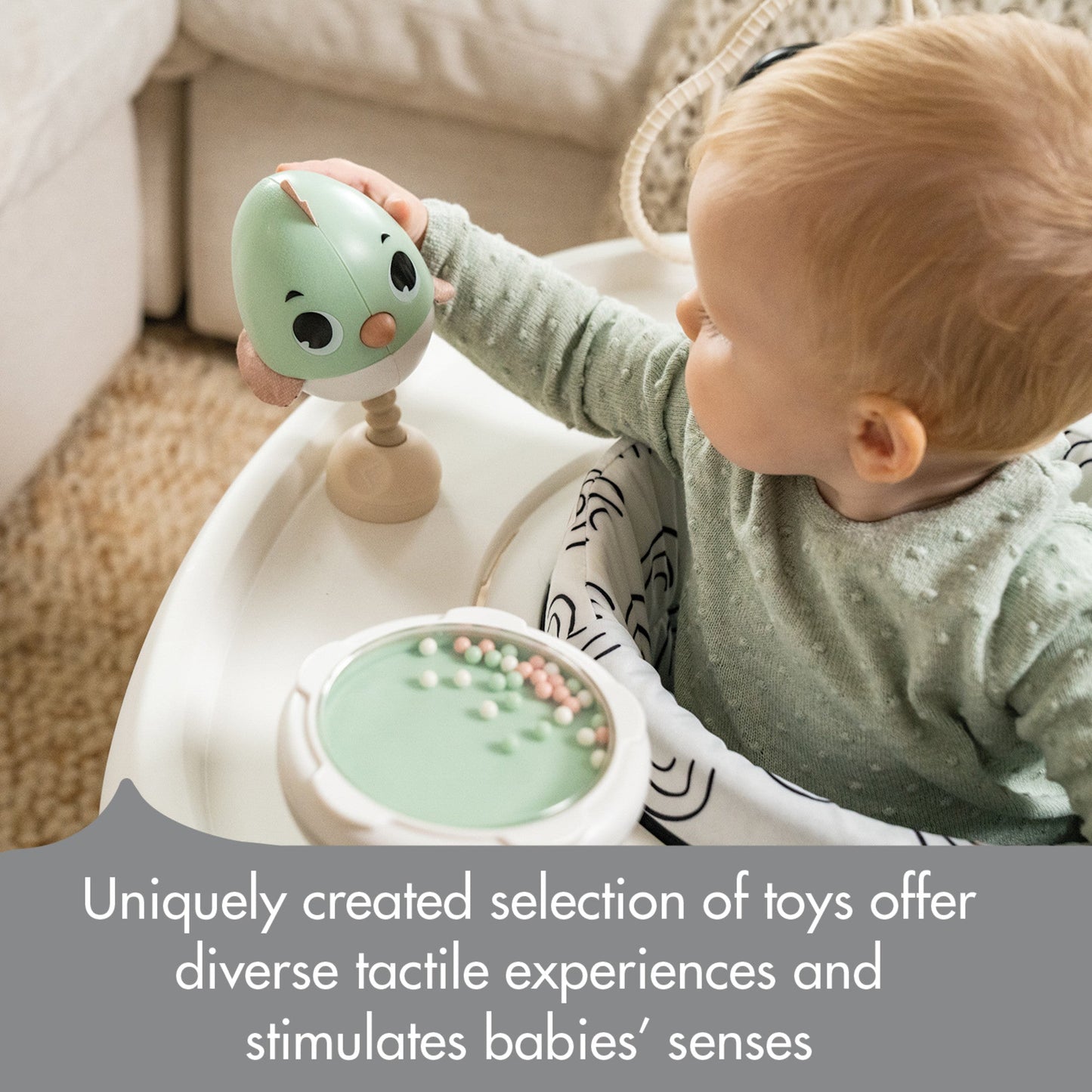 TINY LOVE 5-IN-1 BLACK & WHITE STATIONARY ACTIVITY CENTER