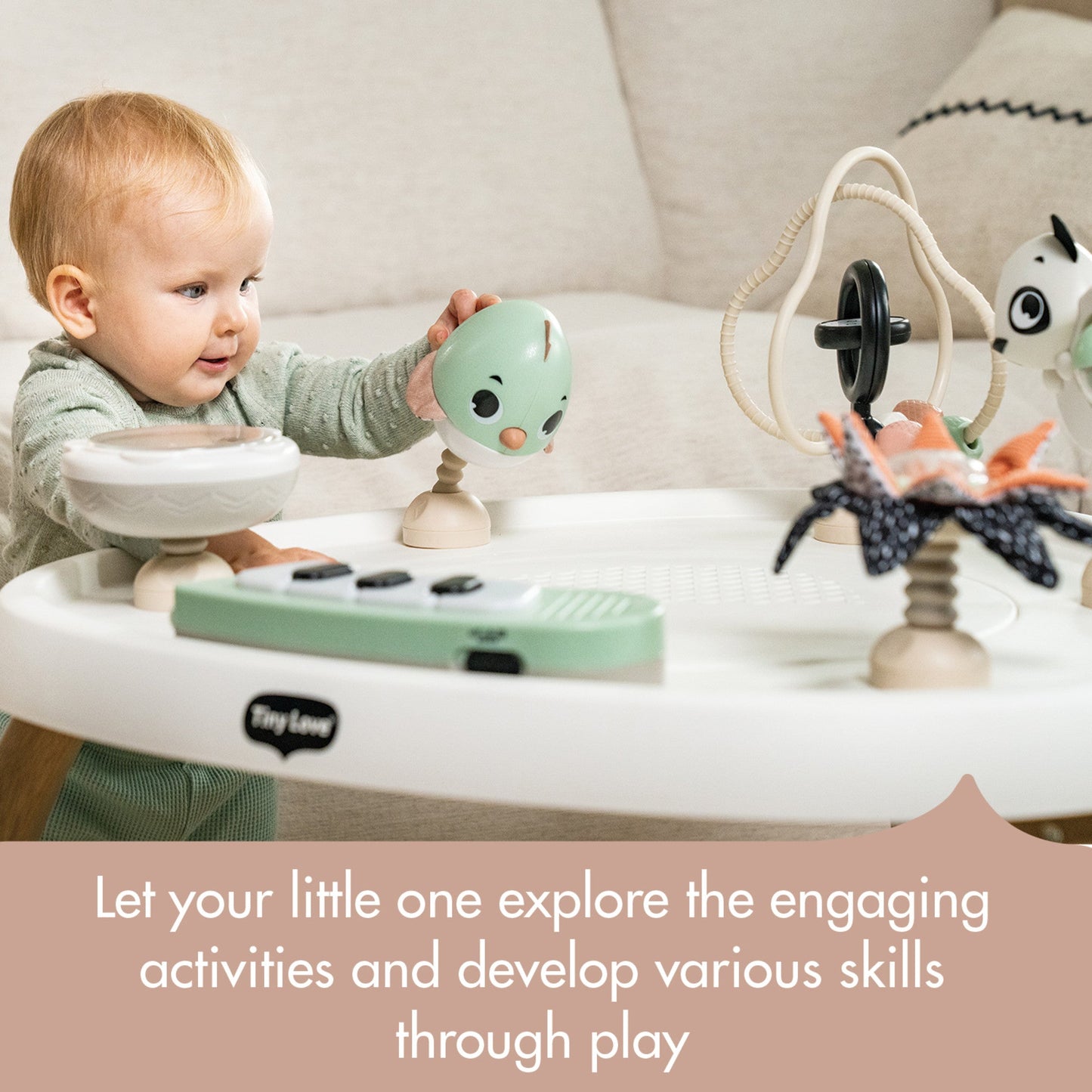TINY LOVE 5-IN-1 BLACK & WHITE STATIONARY ACTIVITY CENTER