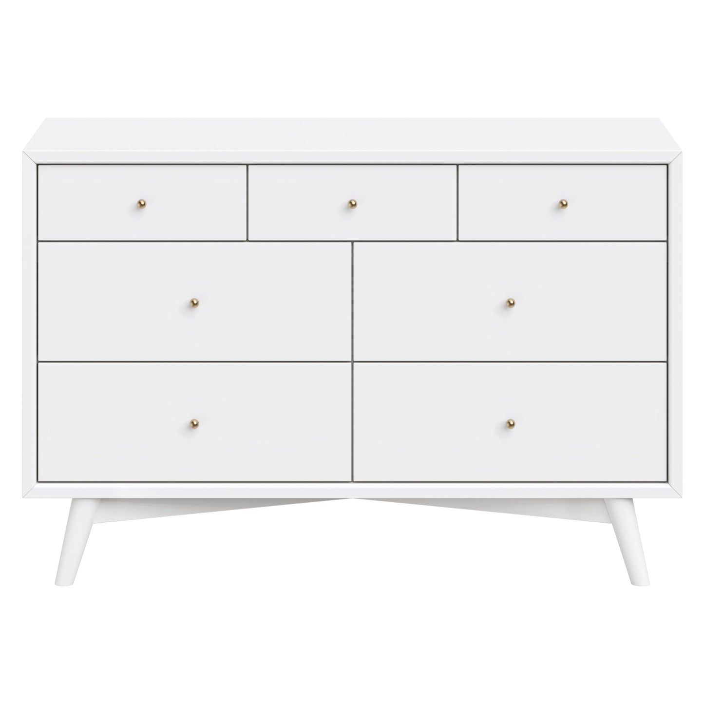 Palma 7-Drawer Double Dresser, Assembled in Warm White