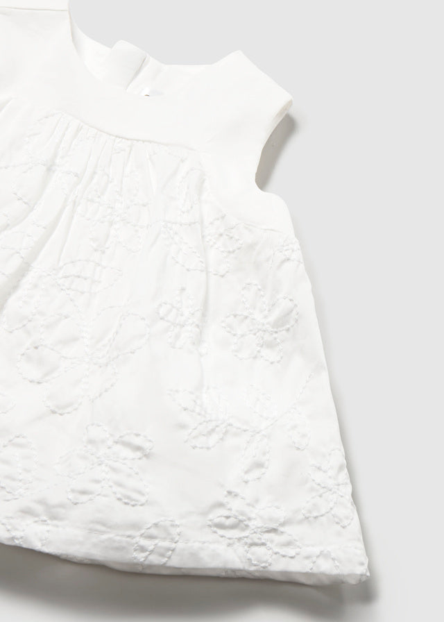 MAYORAL GIRL EMBROIDERED DRESS WITH BLOOMERS