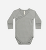 QUINCY MAE SIDE SNAP BODYSUIT DUSTY BLUE