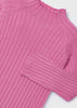 MAYORAL RIB MOCKNECK SWEATER - PINK