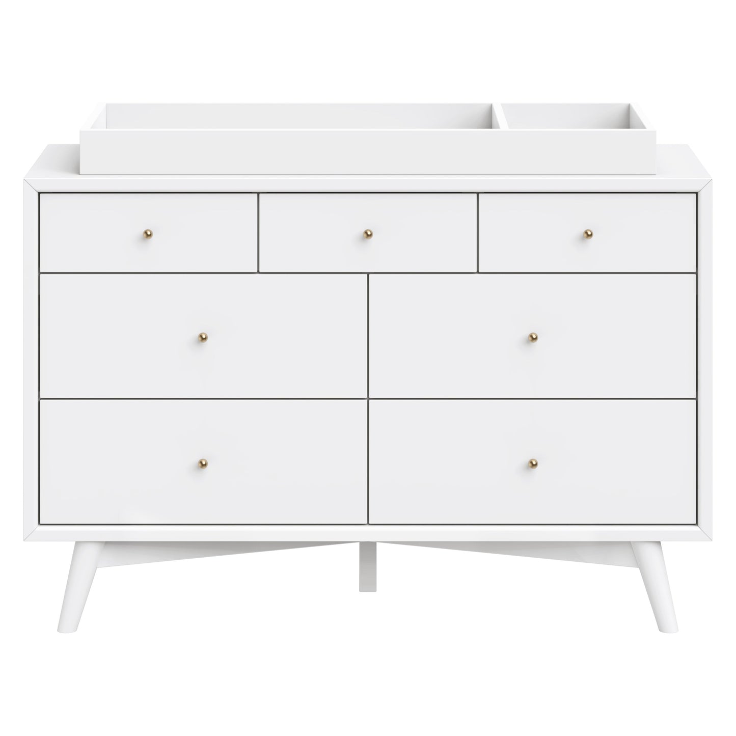 Palma 7-Drawer Double Dresser, Assembled in Warm White