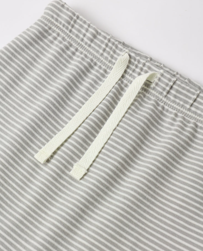 QUINCY MAE DRAWSTRING PANT - SAGE MICRO STRIPE