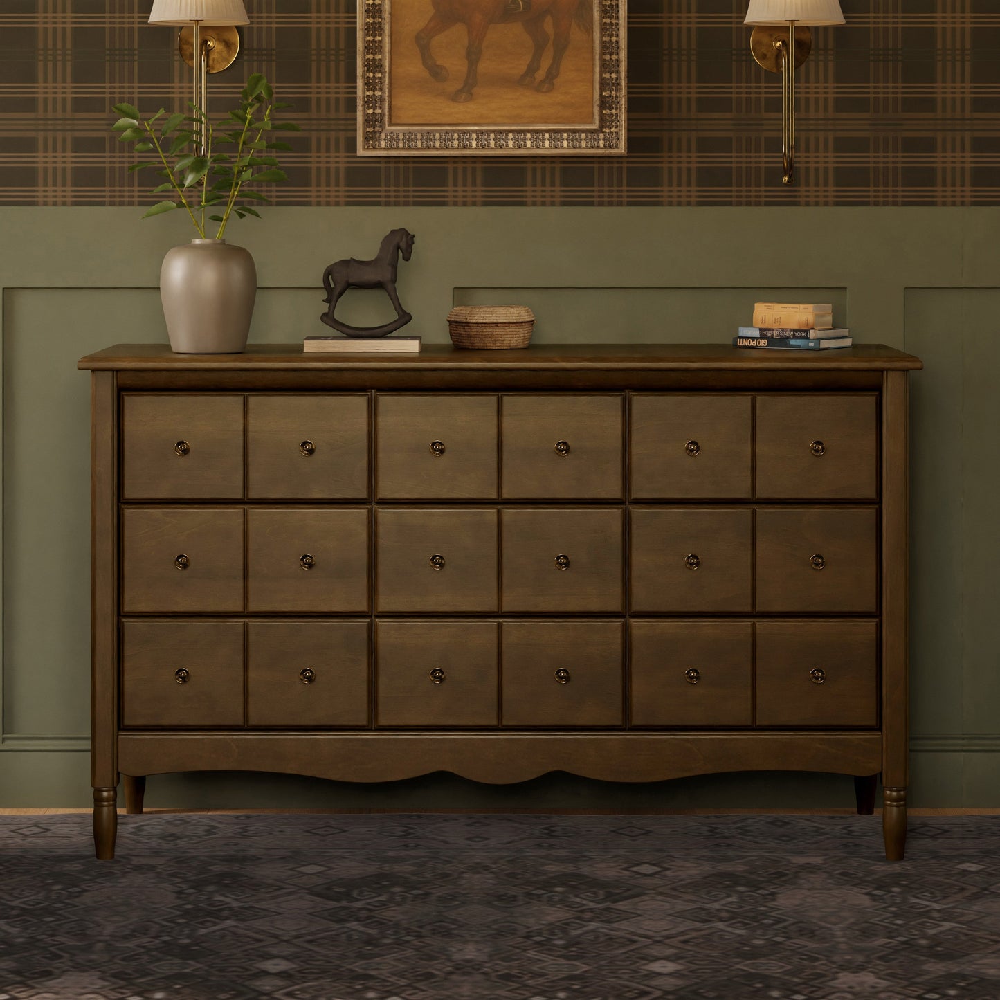 Liberty 9-Drawer Assembled Dresser in Natural Walnut