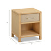 Eloise Nightstand, Assembled in Honey & Performance Sand Eco-Weave