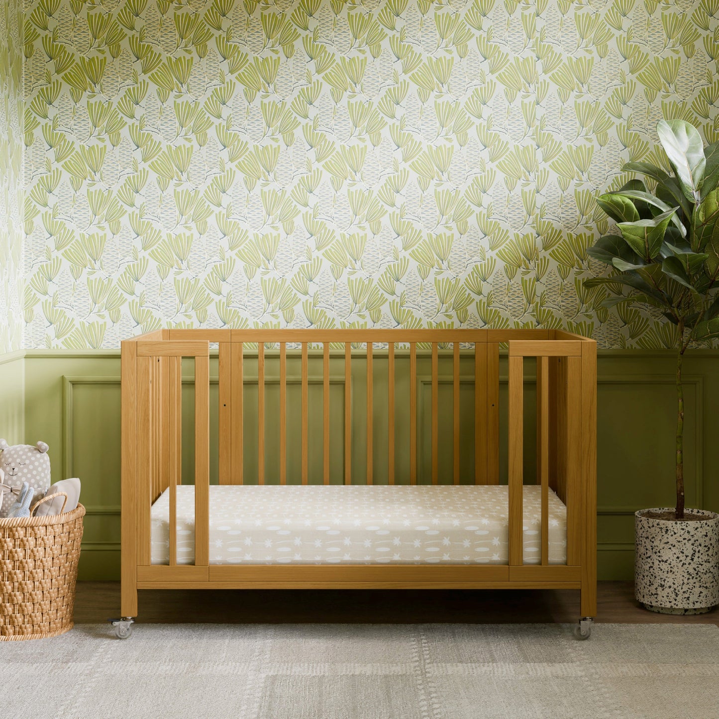 BABYLETTO ROLLI 9-IN-1 CONVERTIBLE ALL-STAGES CRIB WITH BASSINET & TODDLER BED CONVERSION KITS