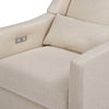 Kiwi Glider Recliner w/ Electronic Control and USB in Ivory Boucle w/Gold Base