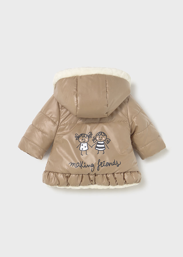 MAYORAL GIRL REVERSIBLE COAT - PEANUT