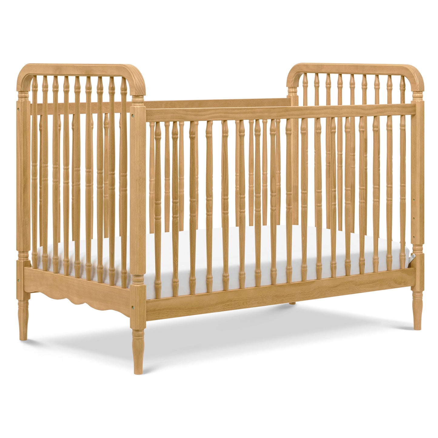 Liberty 3-in-1 Convertible Spindle Crib w/Toddler Bed Conversion Kit in Dusty Rose