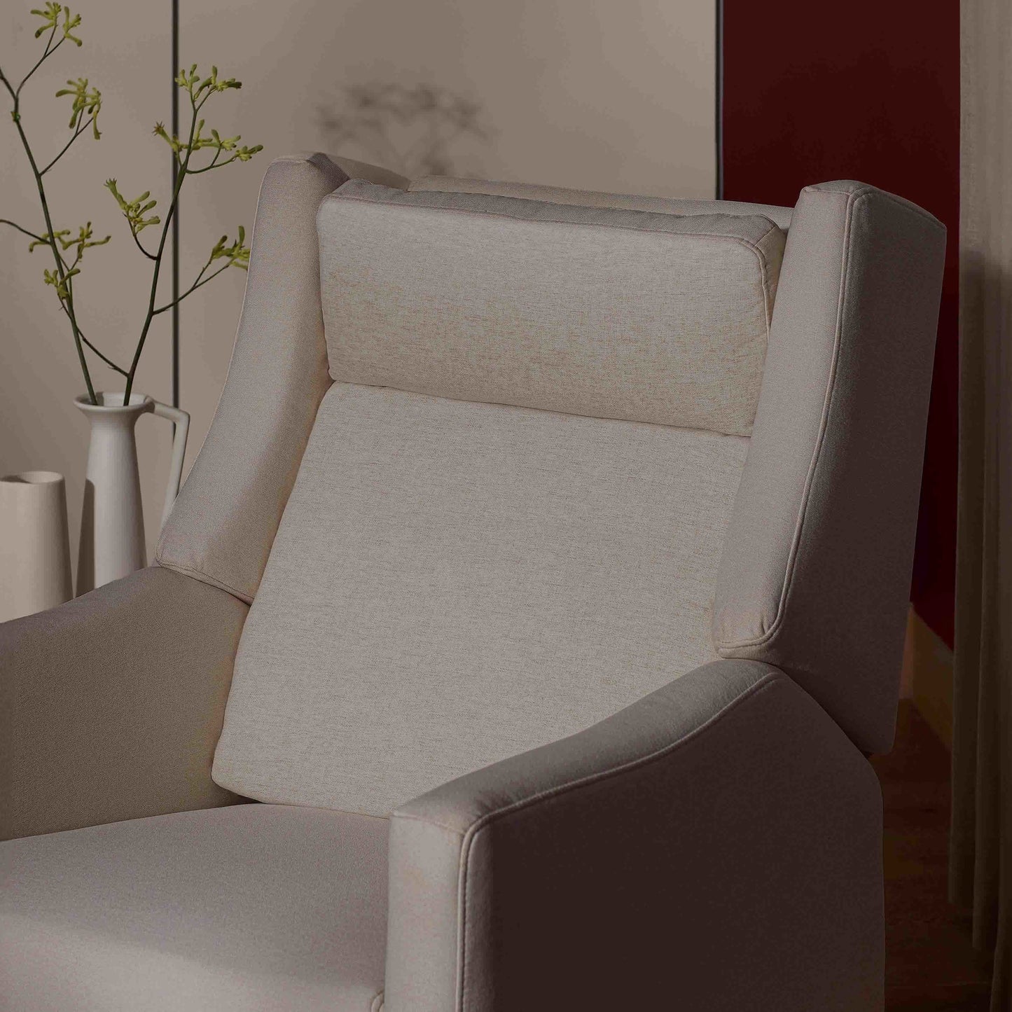 Kiwi Plus Power Glider Recliner w/ Power Headrest in Performance Beach Eco-Weave