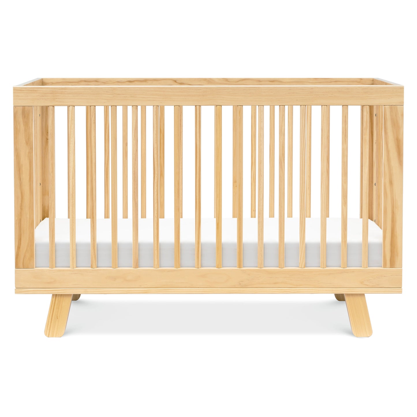 Hudson 3-in-1 Convertible Crib w/ToddlerBedConversionKit in White/Washed Natural