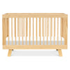 Hudson 3-in-1 Convertible Crib w/ToddlerBedConversionKit in White/Washed Natural